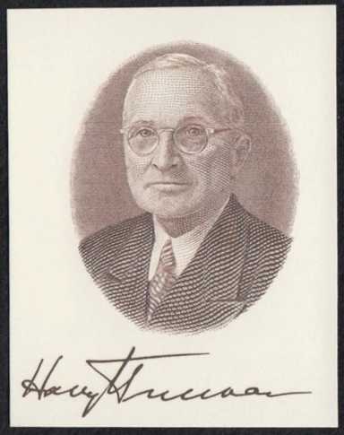 Engraving Proof of the President of the United States of America